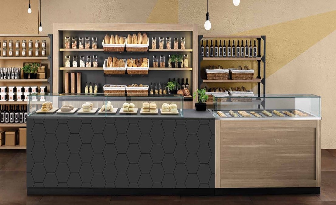 Vitrine ravnog dizajna dviju kombinacija boja mod. HYFR3