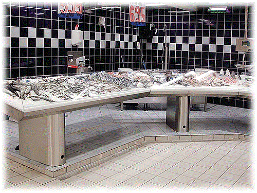 Vitrine za ribu i oprema za ribarnicu BLACK &amp; WHITE