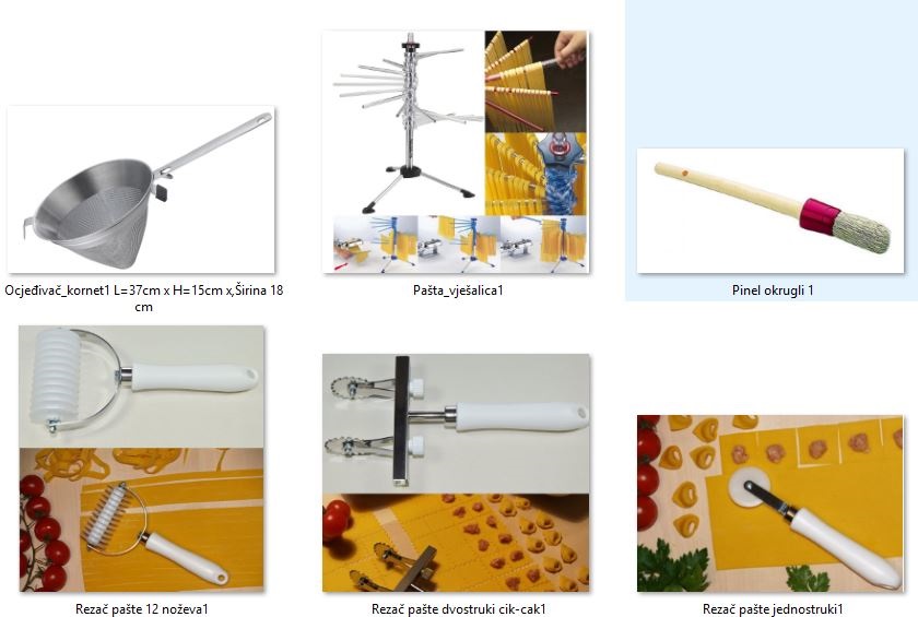 Pribor i alati za paštu tjestenine
