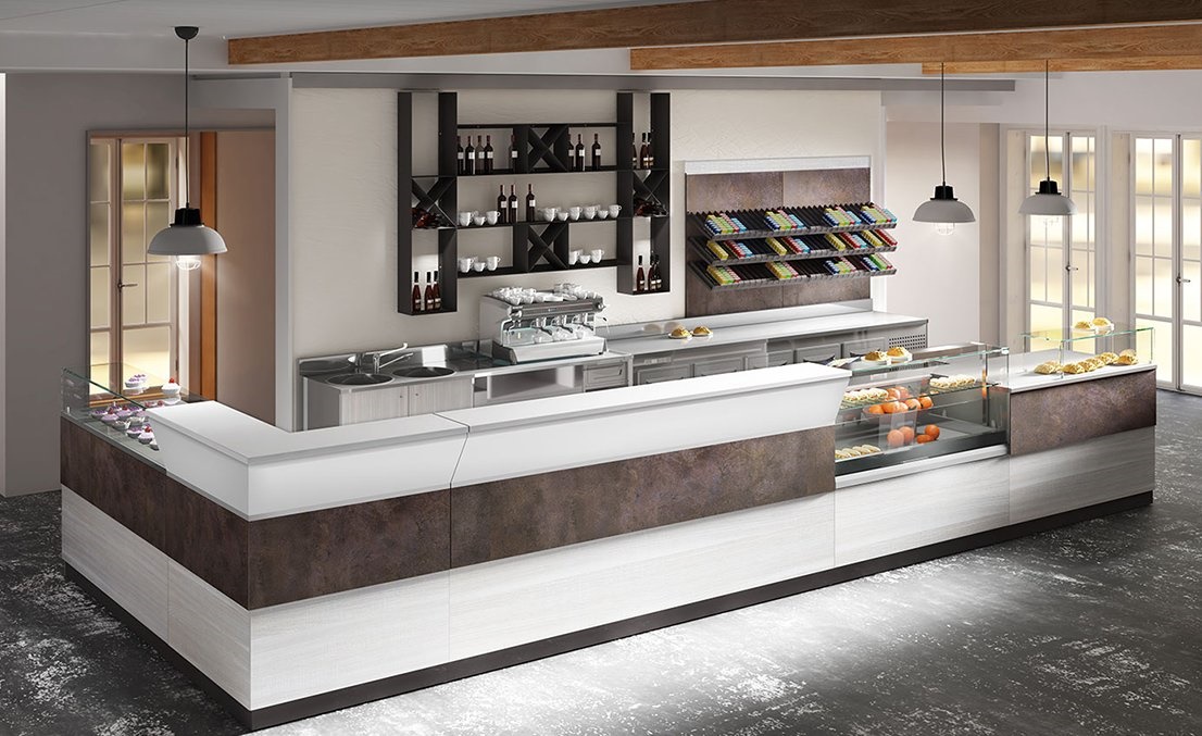 Šank s mramornom oblogom i osvjetljenjem mod MD1