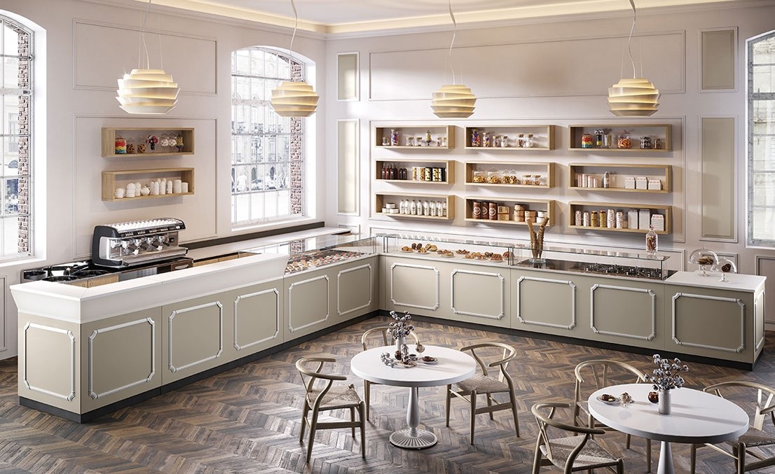 Šank na zatvoreni &quot;L&quot; mod. TD1