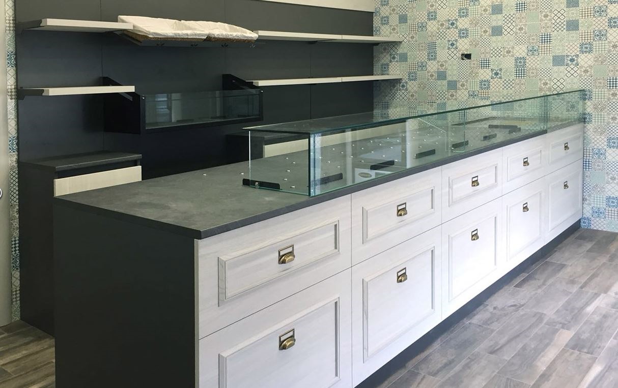 Pult retropult šank retrošank za pizza cut fast food street food LUX