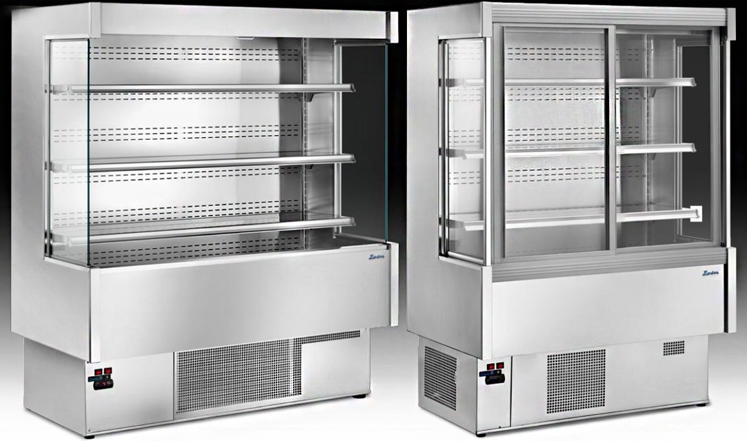 Zidna rashladna vitrina za fast food inox